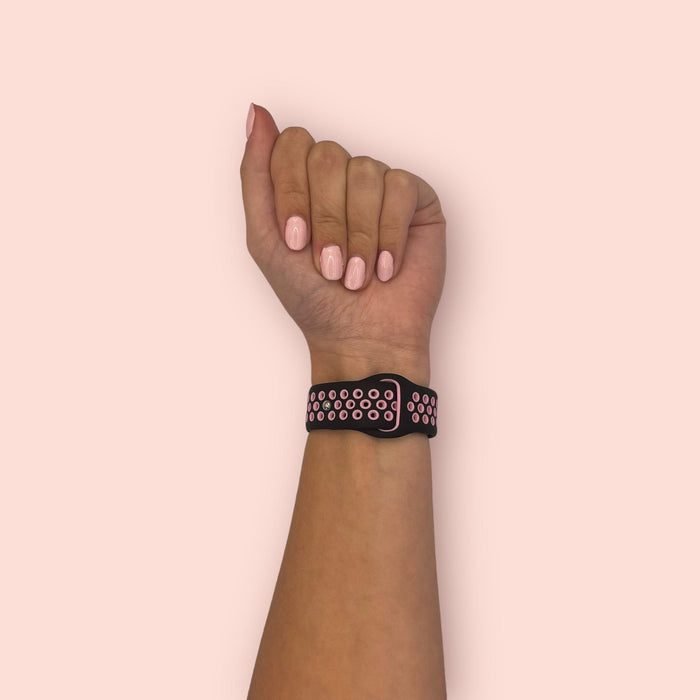 black-pink-samsung-galaxy-watch-3-(41mm)-watch-straps-nz-silicone-sports-watch-bands-aus
