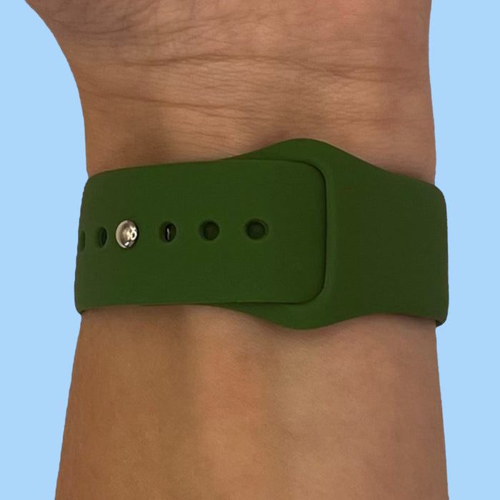 army-green-huawei-watch-gt4-41mm-watch-straps-nz-silicone-button-watch-bands-aus