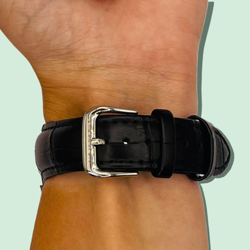 black-huawei-watch-gt4-41mm-watch-straps-nz-snakeskin-leather-watch-bands-aus