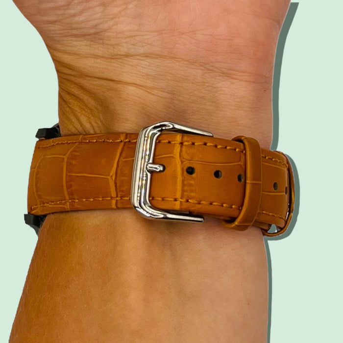 brown-fitbit-charge-6-watch-straps-nz-snakeskin-leather-watch-bands-aus