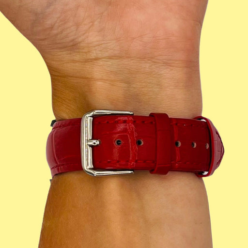 red-huawei-22mm-range-watch-straps-nz-snakeskin-leather-watch-bands-aus