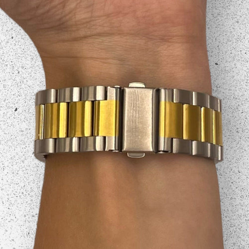 silver-gold-metal-garmin-forerunner-158-watch-straps-nz-stainless-steel-link-watch-bands-aus