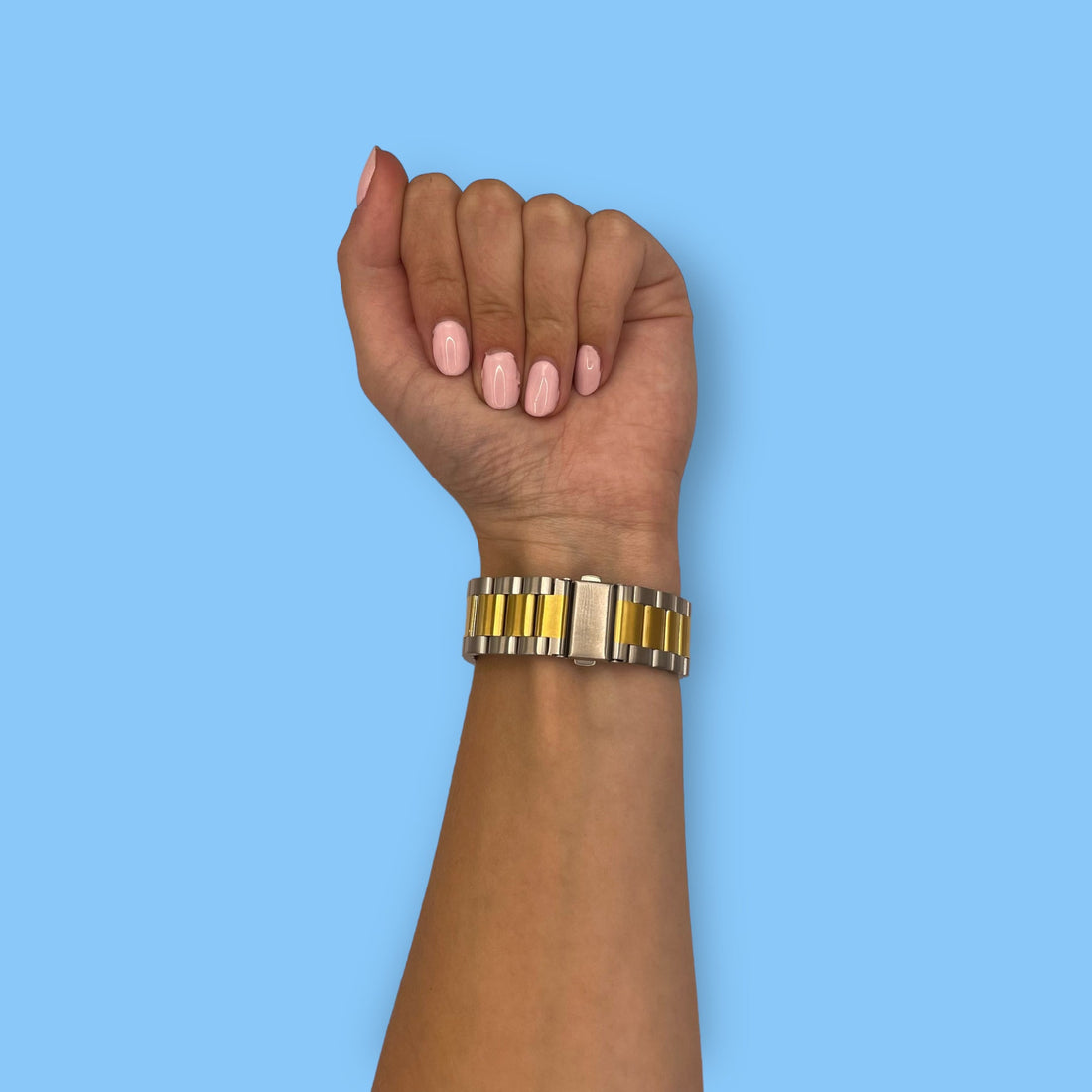 silver-gold-metal-samsung-galaxy-watch-6-classic-(43mm)-watch-straps-nz-stainless-steel-link-watch-bands-aus-991017
