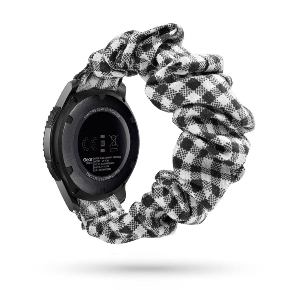 gingham-black-and-white-ryze-gene-watch-straps-nz-scrunchies-watch-bands-aus