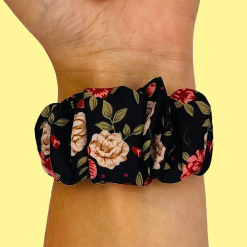 flora-black-xiaomi-amazfit-gts-3-watch-straps-nz-scrunchies-watch-bands-aus