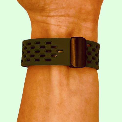 army-green-magnetic-sports-garmin-forerunner-158-watch-straps-nz-ocean-band-silicone-watch-bands-aus