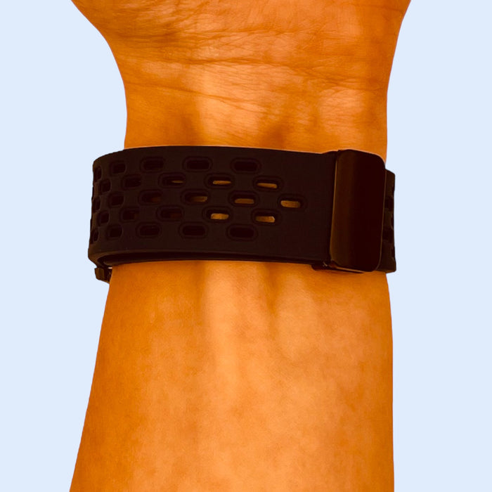 black-magnetic-sports-garmin-venu-sq-2-watch-straps-nz-ocean-band-silicone-watch-bands-aus