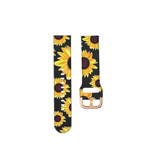 sunflowers-black-garmin-fenix-6s-watch-straps-nz-pattern-straps-watch-bands-aus
