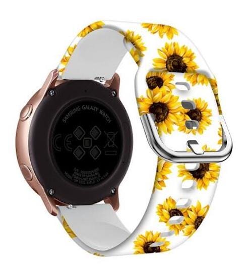 sunflowers-white-huawei-watch-fit-2-watch-straps-nz-pattern-straps-watch-bands-aus