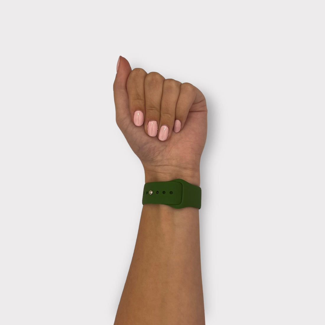 olive-samsung-galaxy-watch-3-(41mm)-watch-straps-nz-silicone-button-watch-bands-aus
