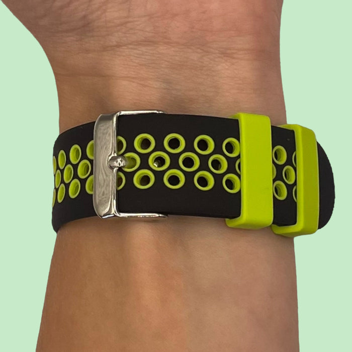 black-green-huawei-watch-2-pro-watch-straps-nz-silicone-sports-watch-bands-aus