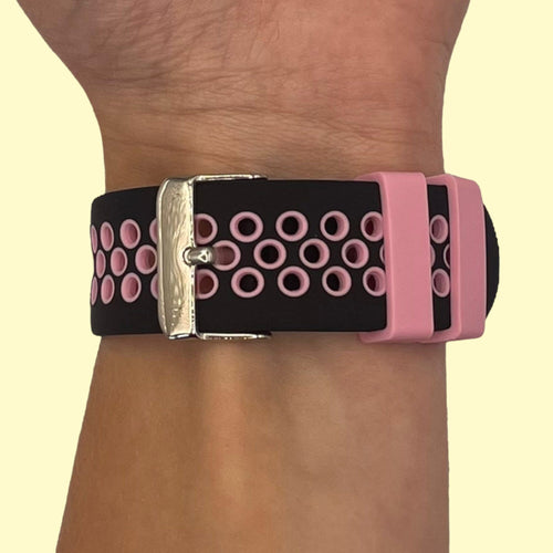 black-pink-huawei-22mm-range-watch-straps-nz-silicone-sports-watch-bands-aus