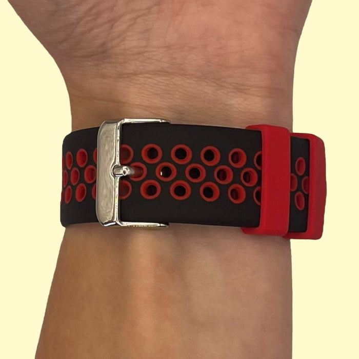 black-red-garmin-forerunner-265-watch-straps-nz-silicone-sports-watch-bands-aus