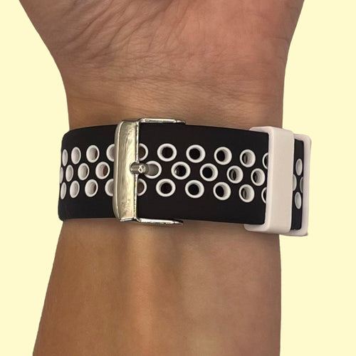 black-white-amazfit-22mm-range-watch-straps-nz-silicone-sports-watch-bands-aus
