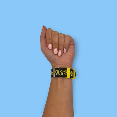 black-yellow-garmin-forerunner-265s-watch-straps-nz-silicone-sports-watch-bands-aus