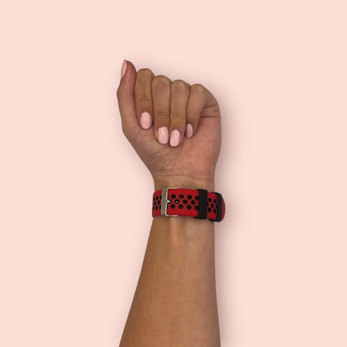 red-black-coros-22mm-range-watch-straps-nz-silicone-sports-watch-bands-aus