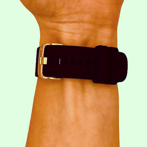 black-rose-gold-buckle-asus-zenwatch-2-(1.45")-watch-straps-nz-silicone-watch-bands-aus