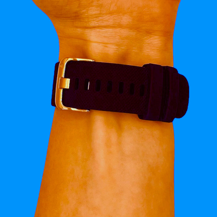 navy-blue-rose-gold-buckle-garmin-vivoactive-4s-watch-straps-nz-silicone-watch-bands-aus