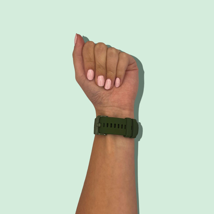army-green-garmin-fenix-5s-watch-straps-nz-silicone-watch-bands-aus