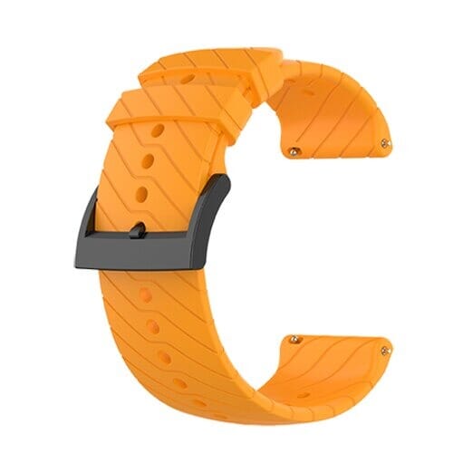 Amber Yellow Silicone Watch Straps compatible with the Suunto 7, 9, Baro & D5 NZ