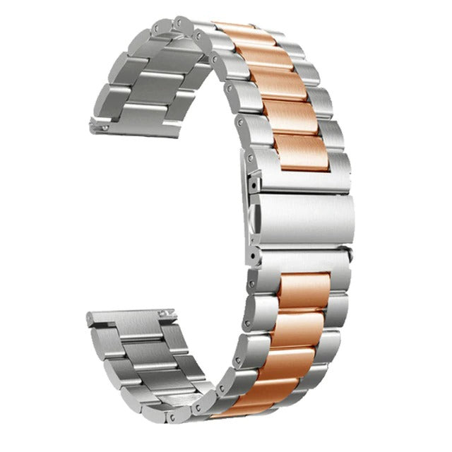 silver-rose-gold-metal-ticwatch-5-pro-watch-straps-nz-stainless-steel-link-watch-bands-aus