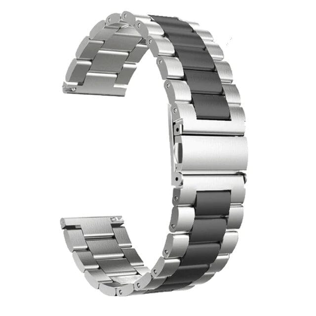 silver-black-metal-ticwatch-s-s2-watch-straps-nz-stainless-steel-link-watch-bands-aus