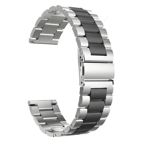 silver-black-metal-garmin-forerunner-265-watch-straps-nz-stainless-steel-link-watch-bands-aus