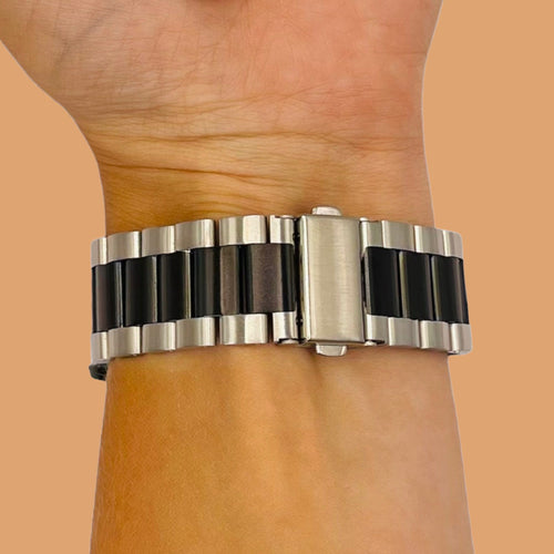 silver-black-metal-samsung-galaxy-watch-4-classic-(42mm-46mm)-watch-straps-nz-stainless-steel-link-watch-bands-aus