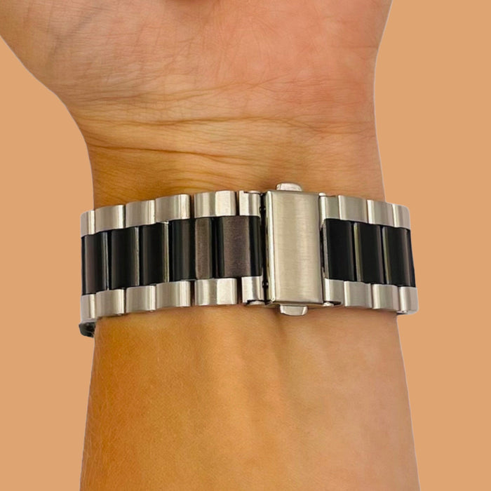 silver-black-metal-garmin-venu-sq-2-watch-straps-nz-stainless-steel-link-watch-bands-aus