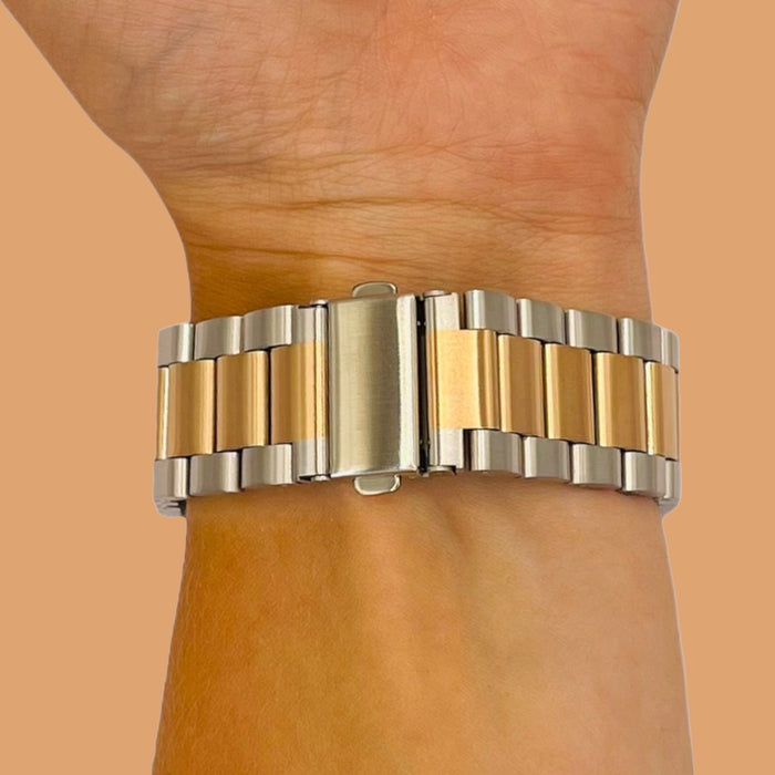 silver-rose-gold-metal-garmin-venu-sq-watch-straps-nz-stainless-steel-link-watch-bands-aus