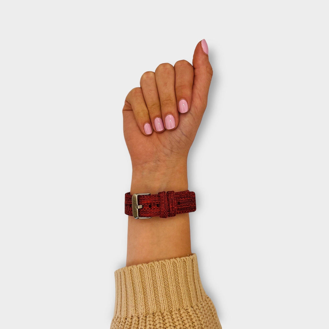 red-samsung-galaxy-watch-active-2-(40mm-44mm)-watch-straps-nz-canvas-watch-bands-aus