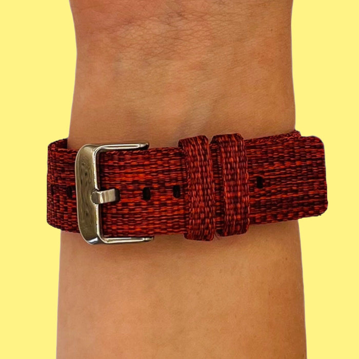 red-garmin-fenix-5s-watch-straps-nz-canvas-watch-bands-aus
