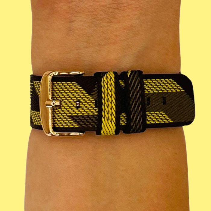 yellow-pattern-fitbit-charge-3-watch-straps-nz-canvas-watch-bands-aus
