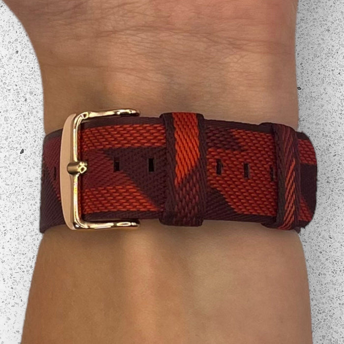 red-pattern-garmin-marq-watch-straps-nz-canvas-watch-bands-aus