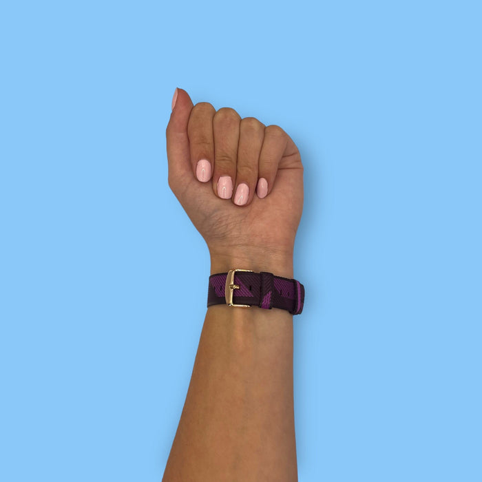 purple-pattern-garmin-fenix-5x-watch-straps-nz-canvas-watch-bands-aus