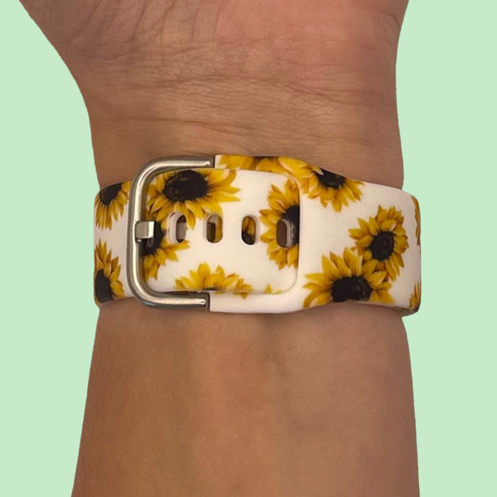 sunflowers-white-ticwatch-e3-watch-straps-nz-pattern-straps-watch-bands-aus