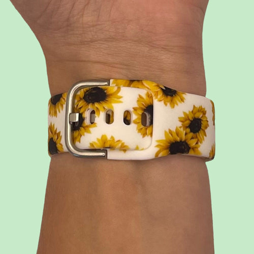 sunflowers-white-huawei-honor-magic-honor-dream-watch-straps-nz-pattern-straps-watch-bands-aus