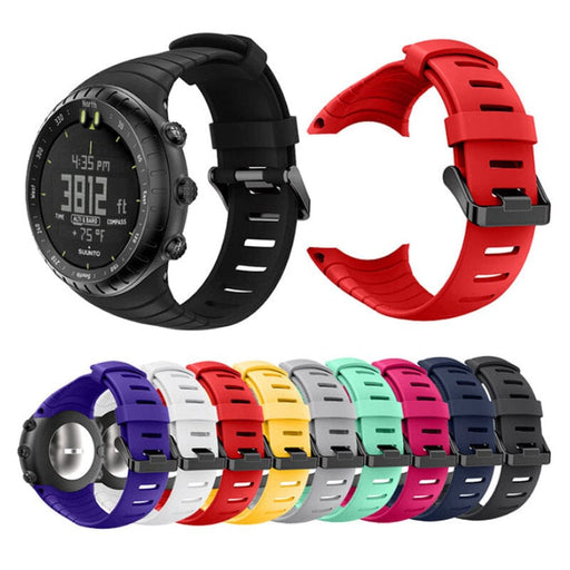 Black Replacement Silicone Watch Straps Compatible with the Suunto Core NZ