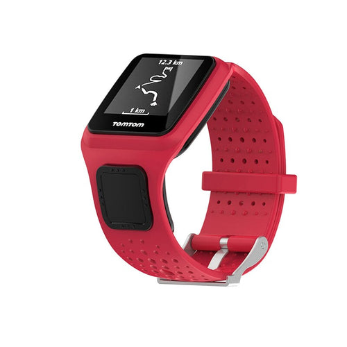 Red Replacement Silicagel Watch band Compatible with the Tomtom Multisport NZ