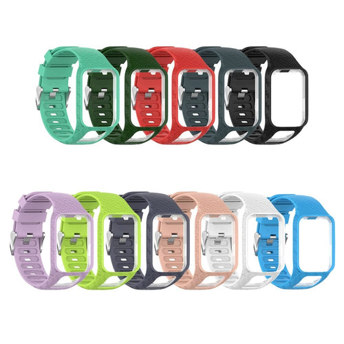 Teal Replacement Silicone Pattern Watch Straps Compatible with the TomTom Watch NZ