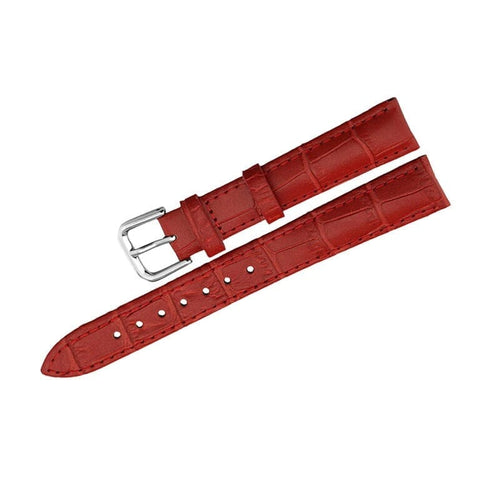 red-samsung-galaxy-watch-6-classic-(43mm)-watch-straps-nz-snakeskin-leather-watch-bands-aus