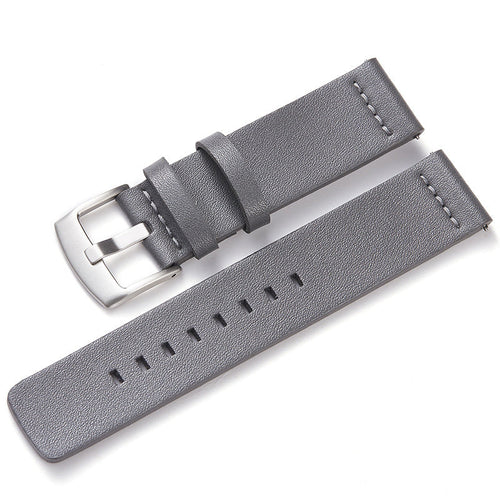 grey-silver-buckle-ticwatch-pro-3-pro-3-ultra-watch-straps-nz-leather-watch-bands-aus