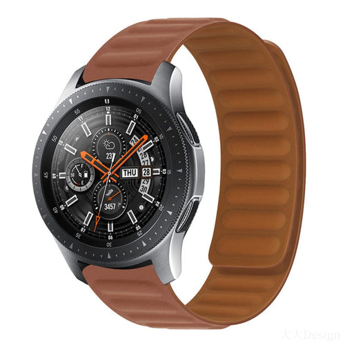 brown-samsung-galaxy-watch-5-pro-(45mm)-watch-straps-nz-magnetic-silicone-watch-bands-aus