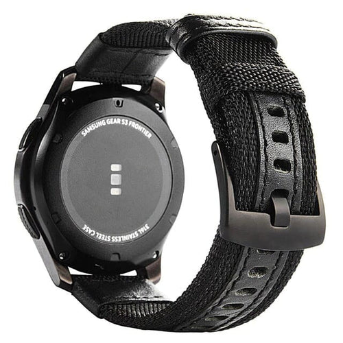 black-huawei-gt2-42mm-watch-straps-nz-nylon-and-leather-watch-bands-aus