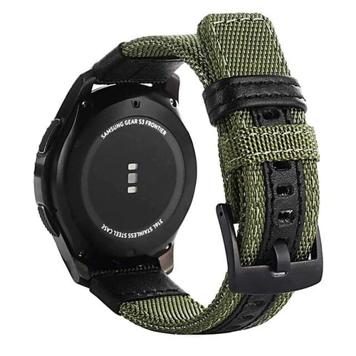 green-samsung-galaxy-watch-6-classic-(43mm)-watch-straps-nz-nylon-and-leather-watch-bands-aus