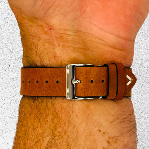 brown-samsung-galaxy-watch-5-(40-44mm)-watch-straps-nz-vintage-leather-watch-bands-aus