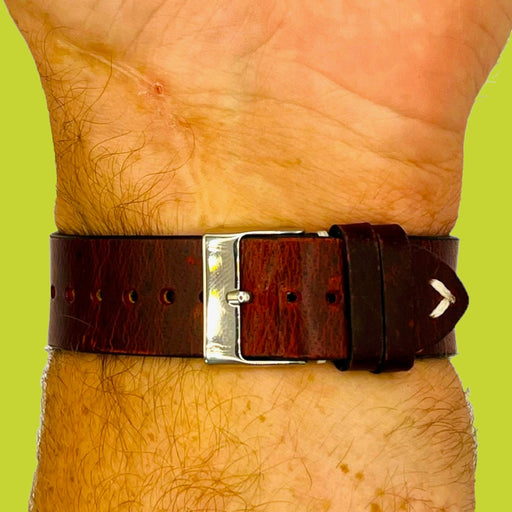 red-wine-kogan-active+-ii-smart-watch-watch-straps-nz-vintage-leather-watch-bands-aus