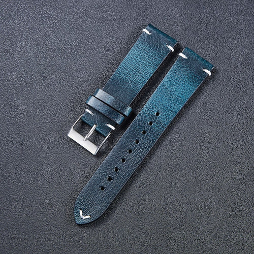 blue-samsung-galaxy-watch-5-(40-44mm)-watch-straps-nz-vintage-leather-watch-bands-aus