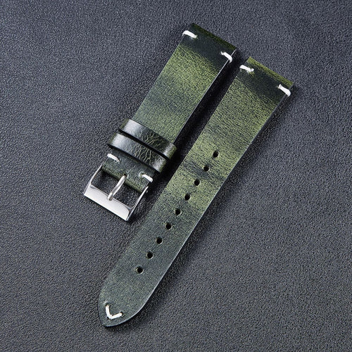 green-samsung-galaxy-watch-4-classic-(42mm-46mm)-watch-straps-nz-vintage-leather-watch-bands-aus