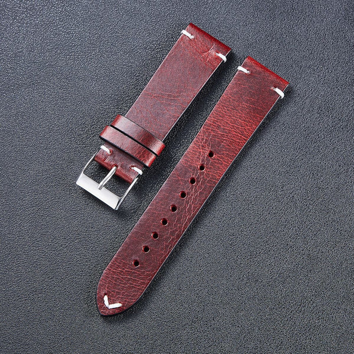 red-wine-samsung-galaxy-watch-4-(40-44mm)-watch-straps-nz-vintage-leather-watch-bands-aus